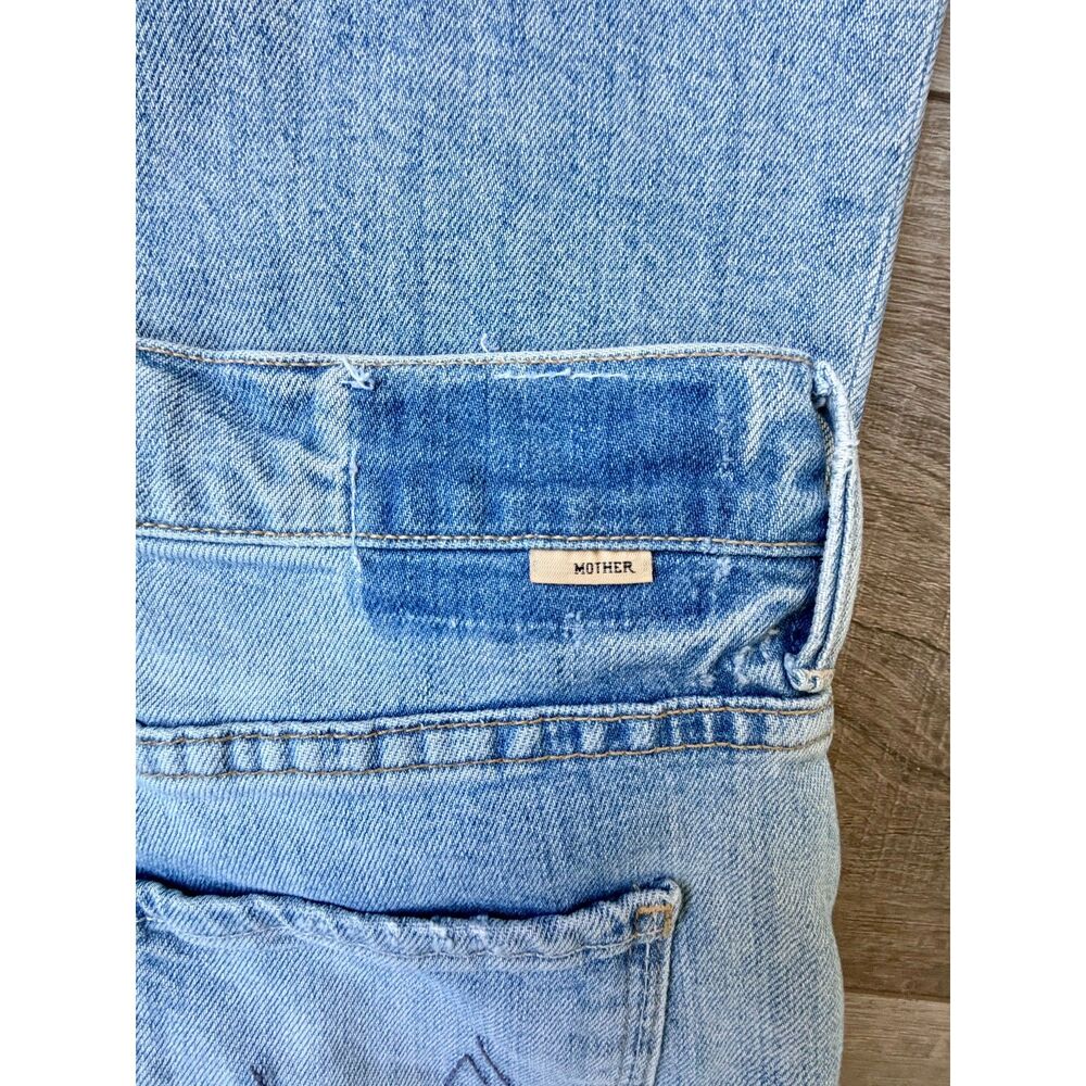 Mother Superior The Insider Crop Step Fray Confess Light Denim Designer Jeans - Picture 8 of 8